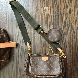 Louis Vuitton Brown Monogram Shoulder Bag: Multi Pochette Accessories